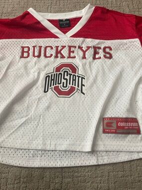 Colosseum Ohio State Buckeyes Short Sleeve Tee - White/Scarlet